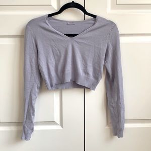 PUPLE CROPPED SWEATER FROM PACSUN